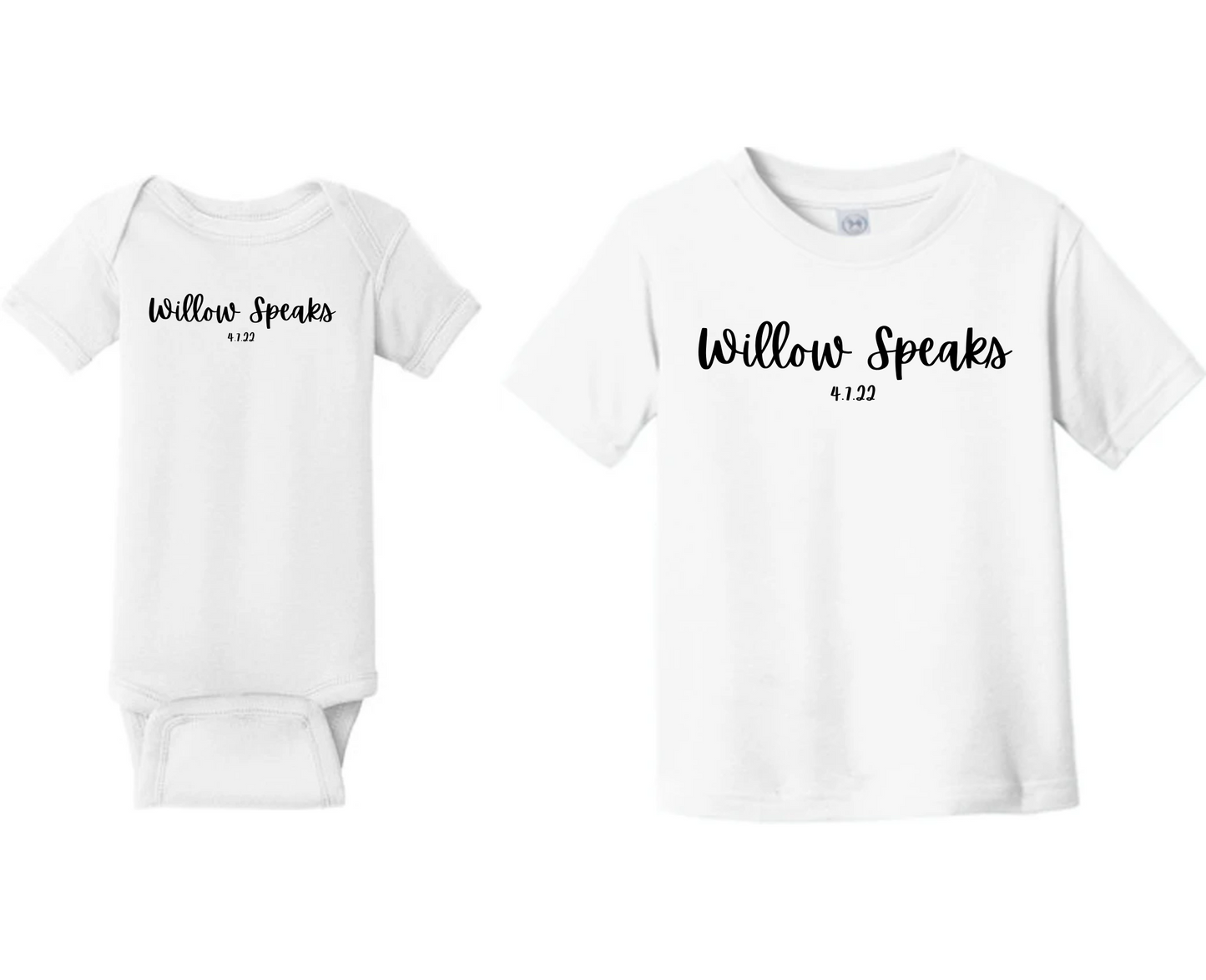 Willow Speaks | Script Tee | Infant & Toddler