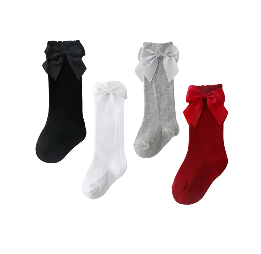 Bow Ribbed Socks