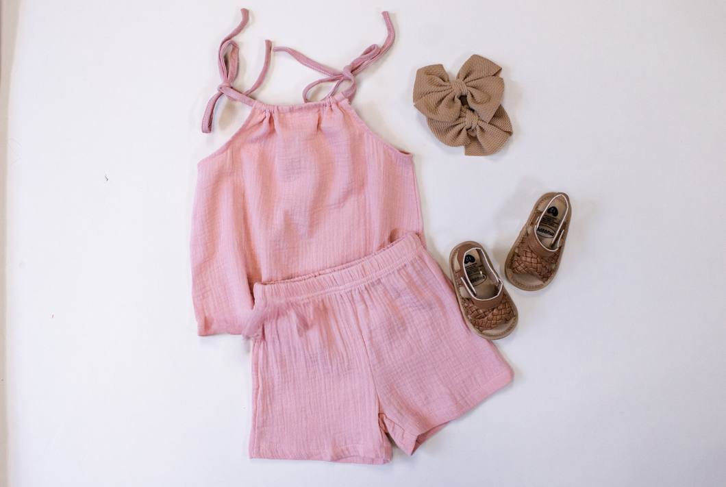 Georgia Linen Pink Set