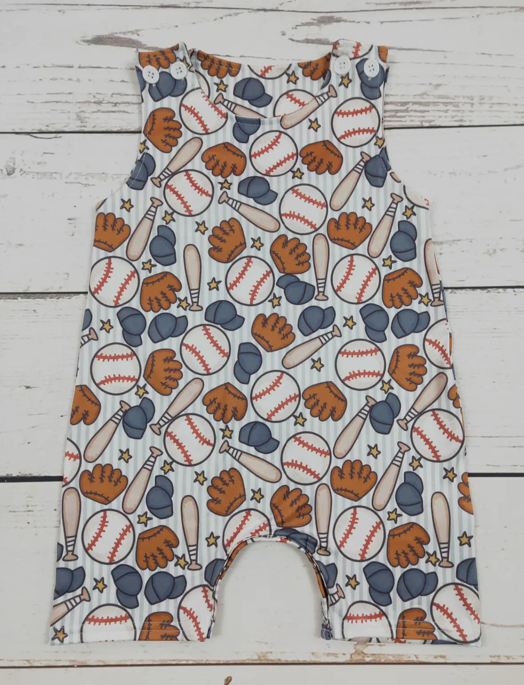 Boys Baseball Romper