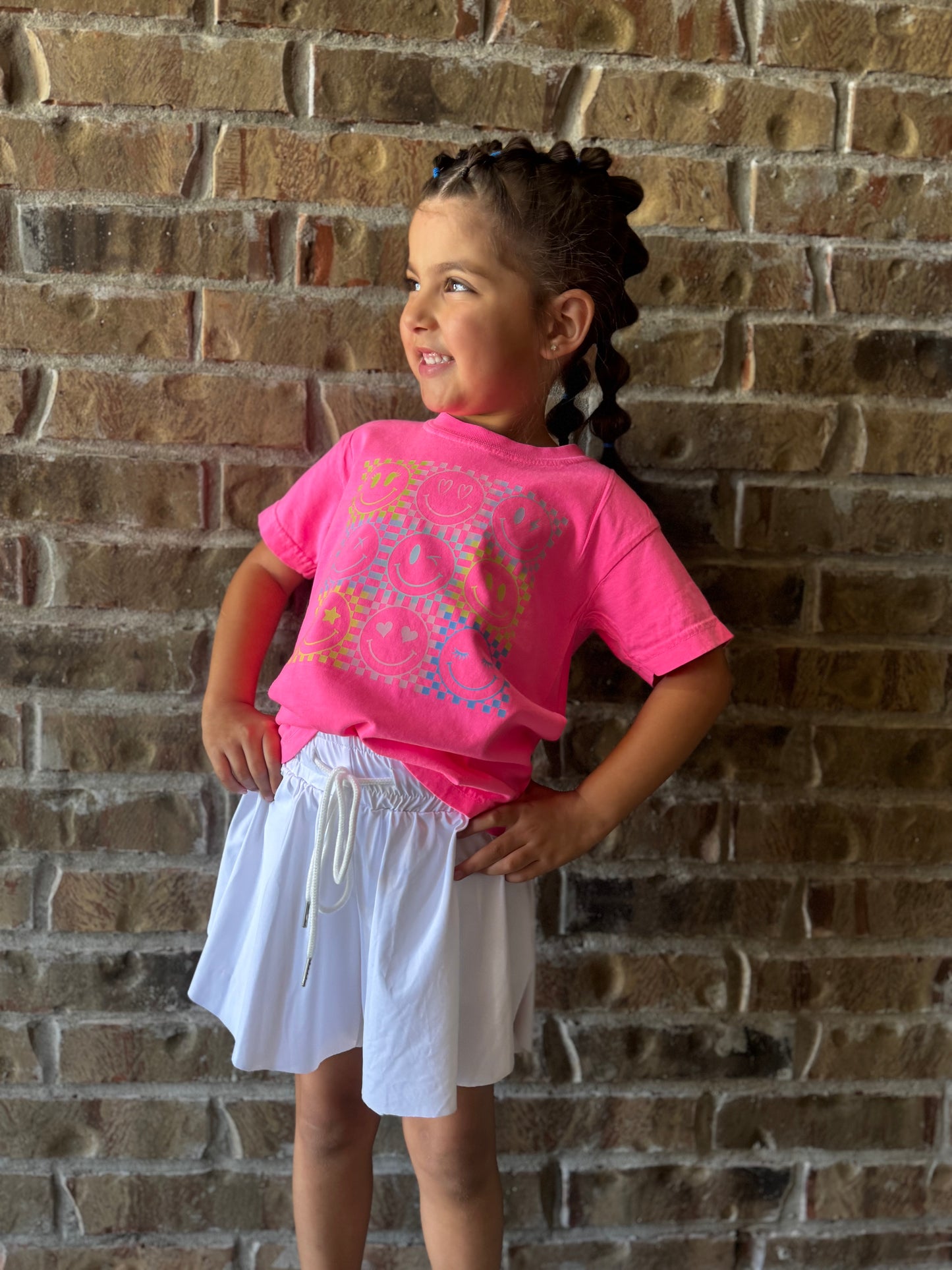 Neon Smiley Graphic Tee