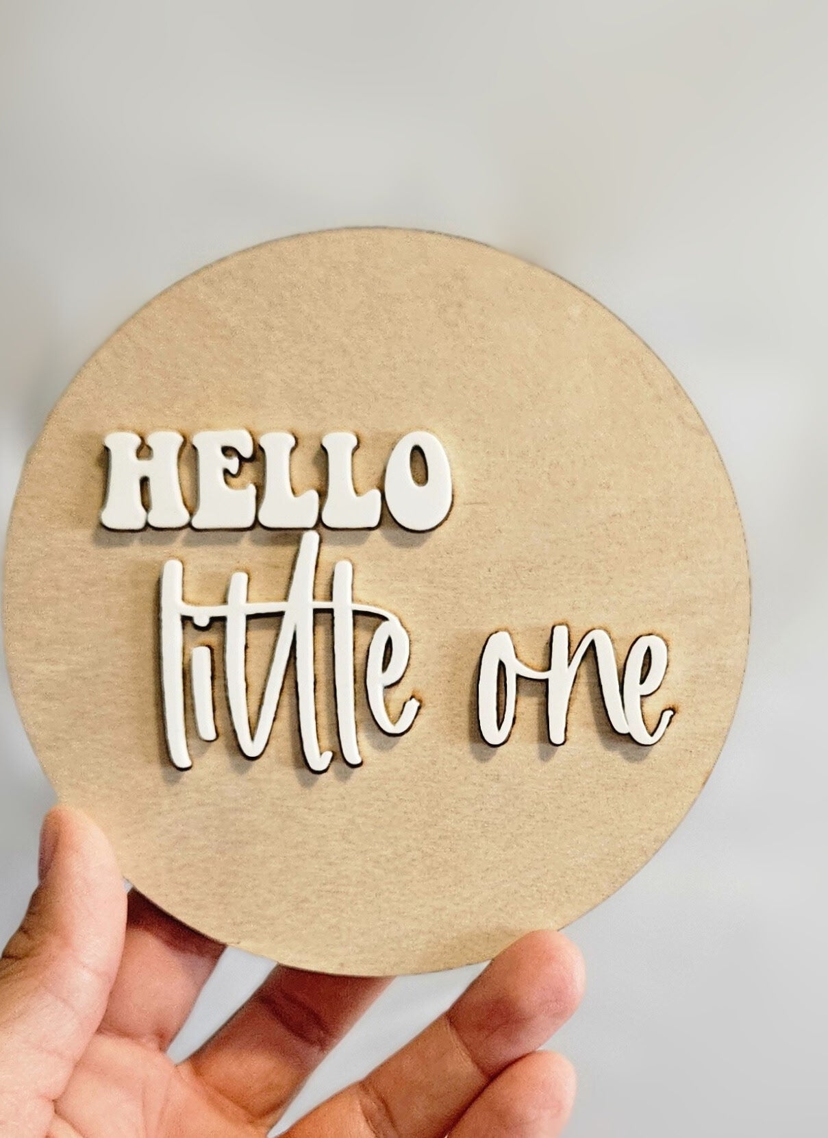 Hello Little One Announcement Sign