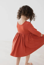 Load image into Gallery viewer, Pumpkin Spice 3/4 Sleeve Twirl Dress
