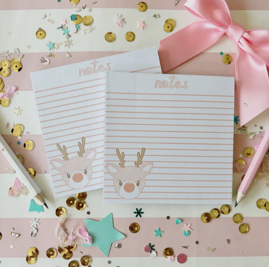 Pink Reindeer Notepad