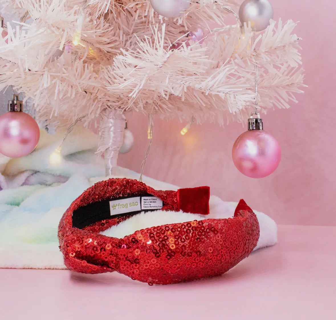 Red Sequin Knot Headband