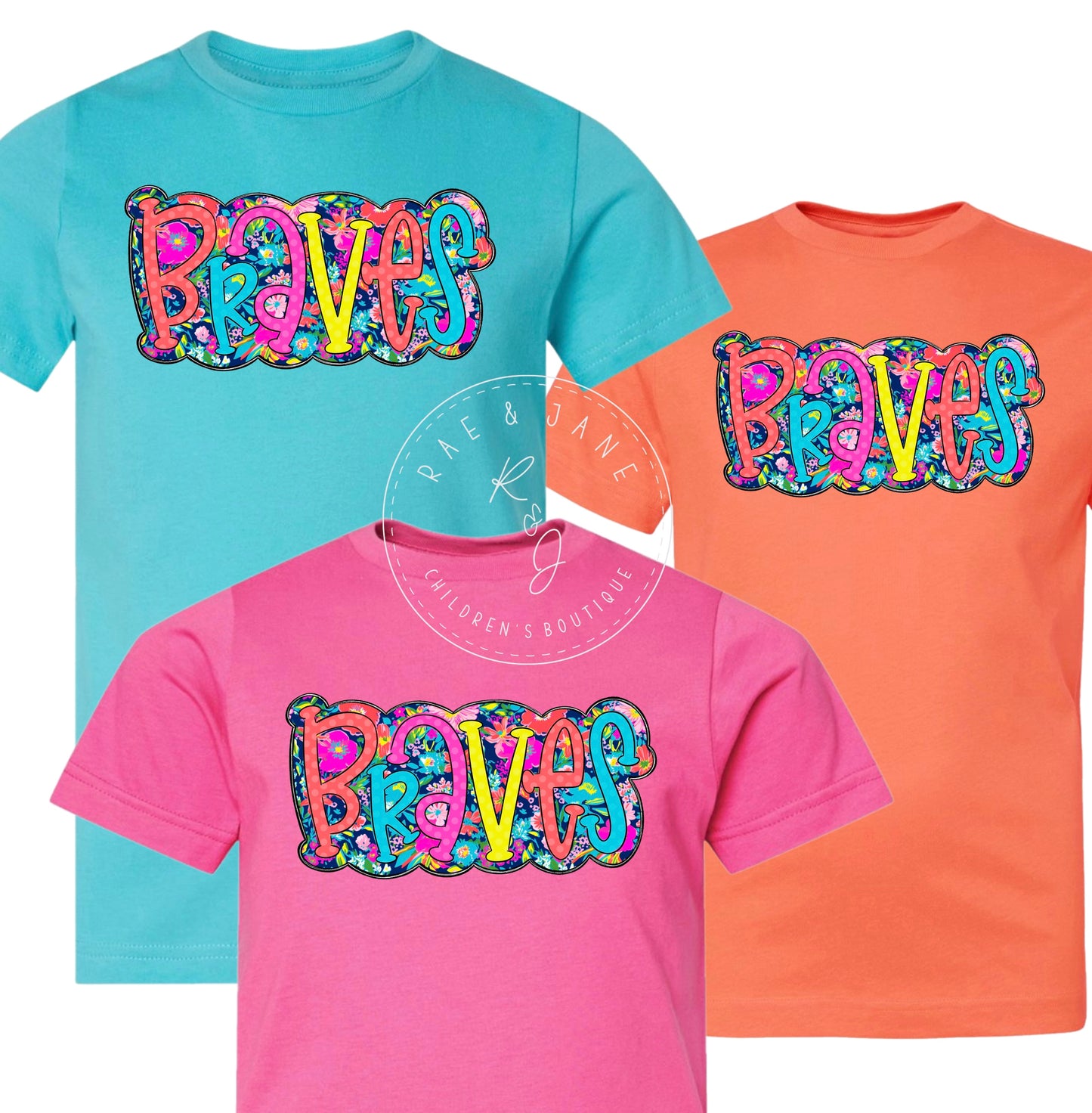 Floral Braves Graphic Tee