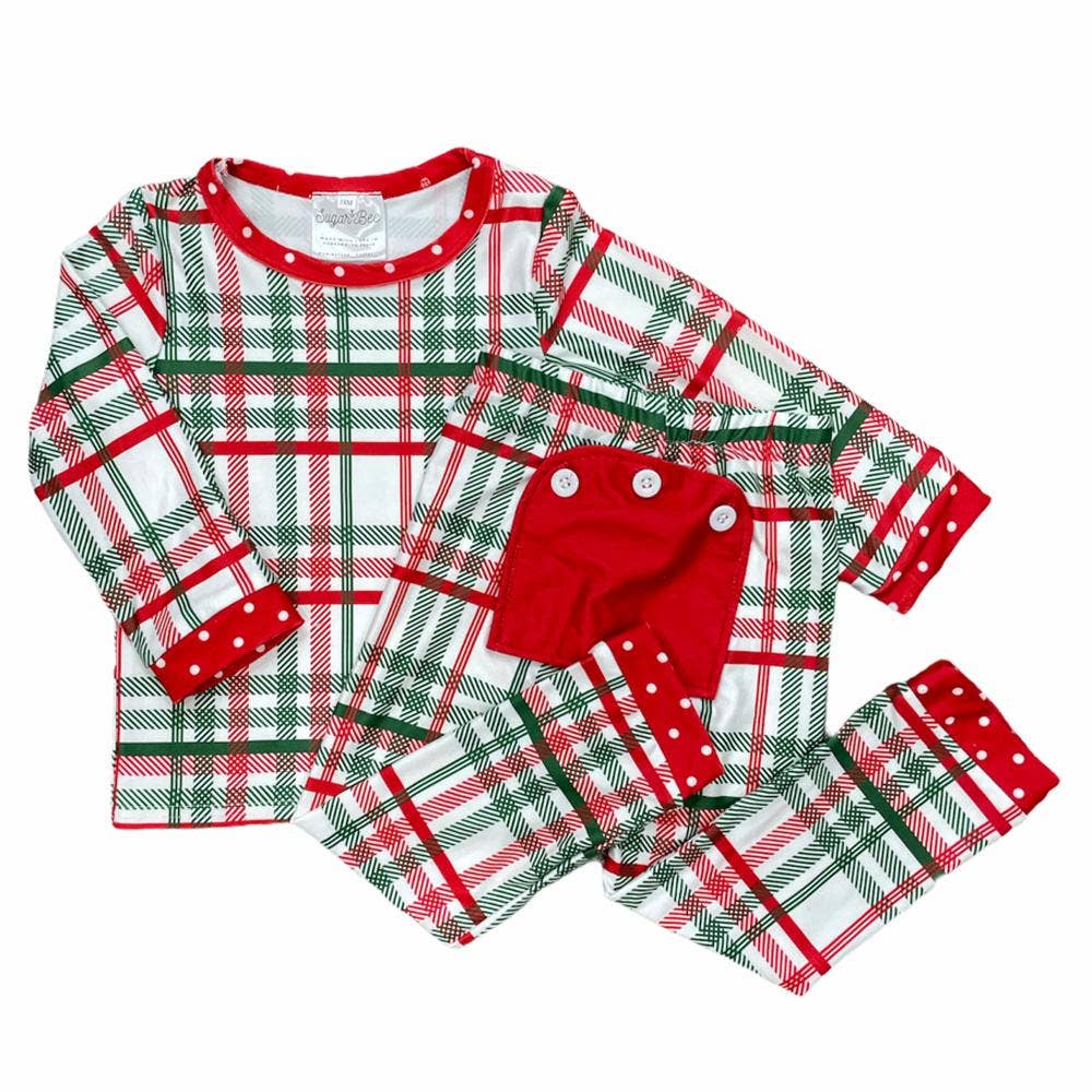 Christmas Plaid Buttflap PJ’s