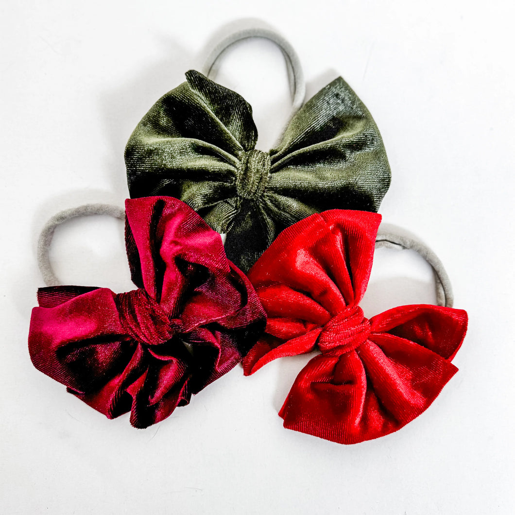 Velvet Infant Bow