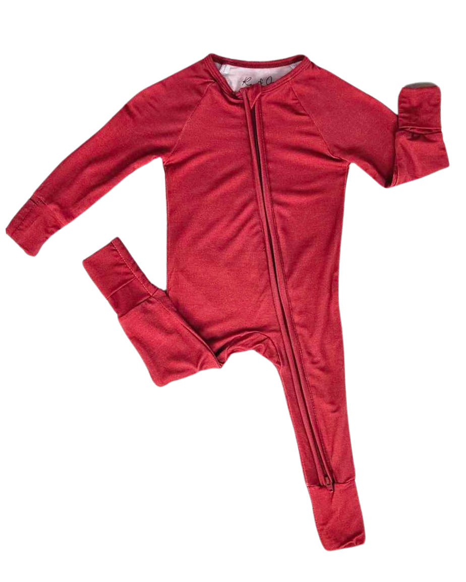Crimson Zip Footie