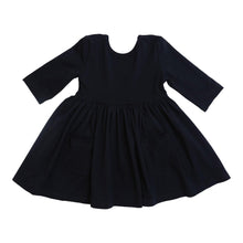 Load image into Gallery viewer, 3/4 Sleeve Pocket Twirl Dress - Black
